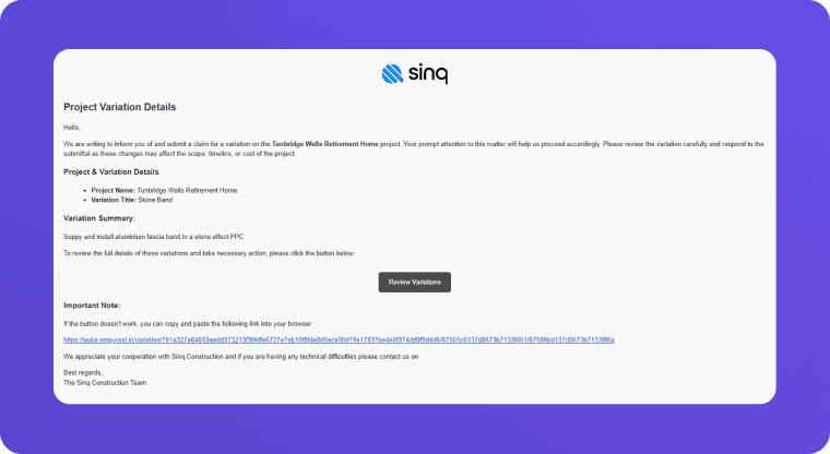 Sinq Contract Value